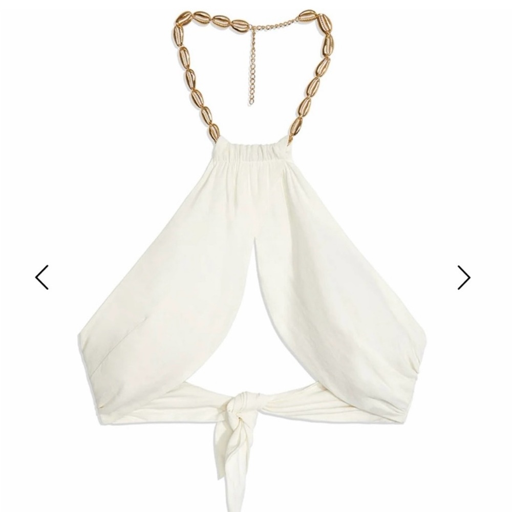 WeWoreWhat Bandana Wrap Halter Top